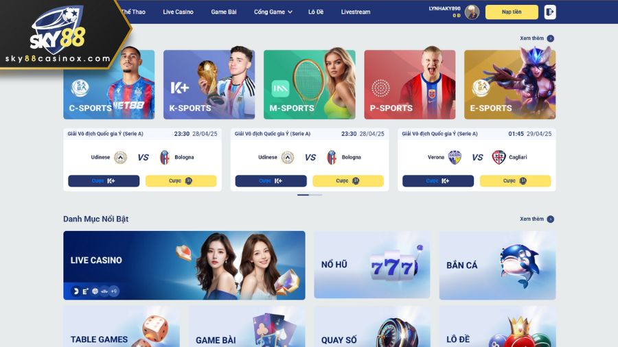 3 sảnh cược làm nên sự nổi tiếng cho thương hiệu