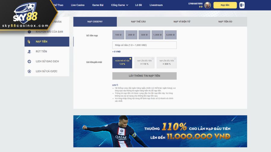 Hướng dẫn các bước để thực hiện giao dịch thành công tại Sky88